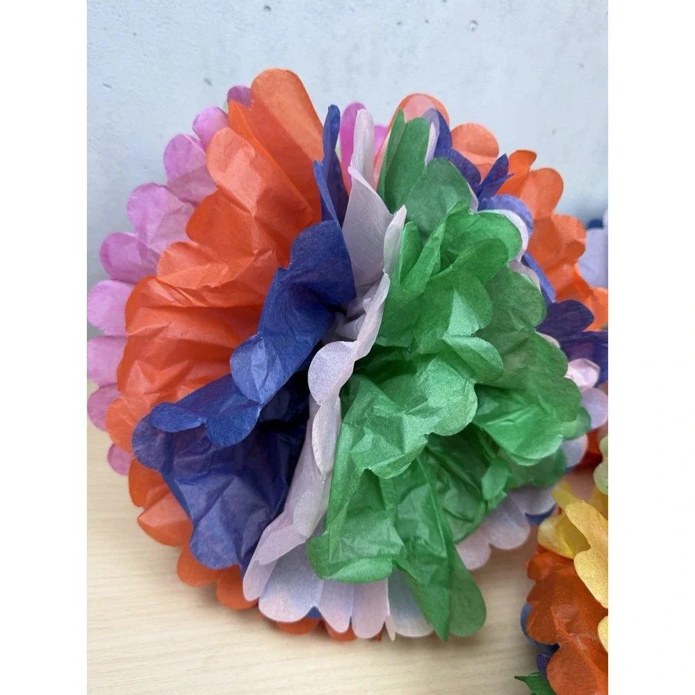 Colorful Fiesta Paper Tissue Pom Poms 20 Pieces Cinco de Mayo Party Decorations